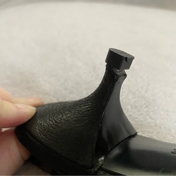 Prada Black Pointed Toe Slingback Heels with Buckle Accent - Picture 12 of 12